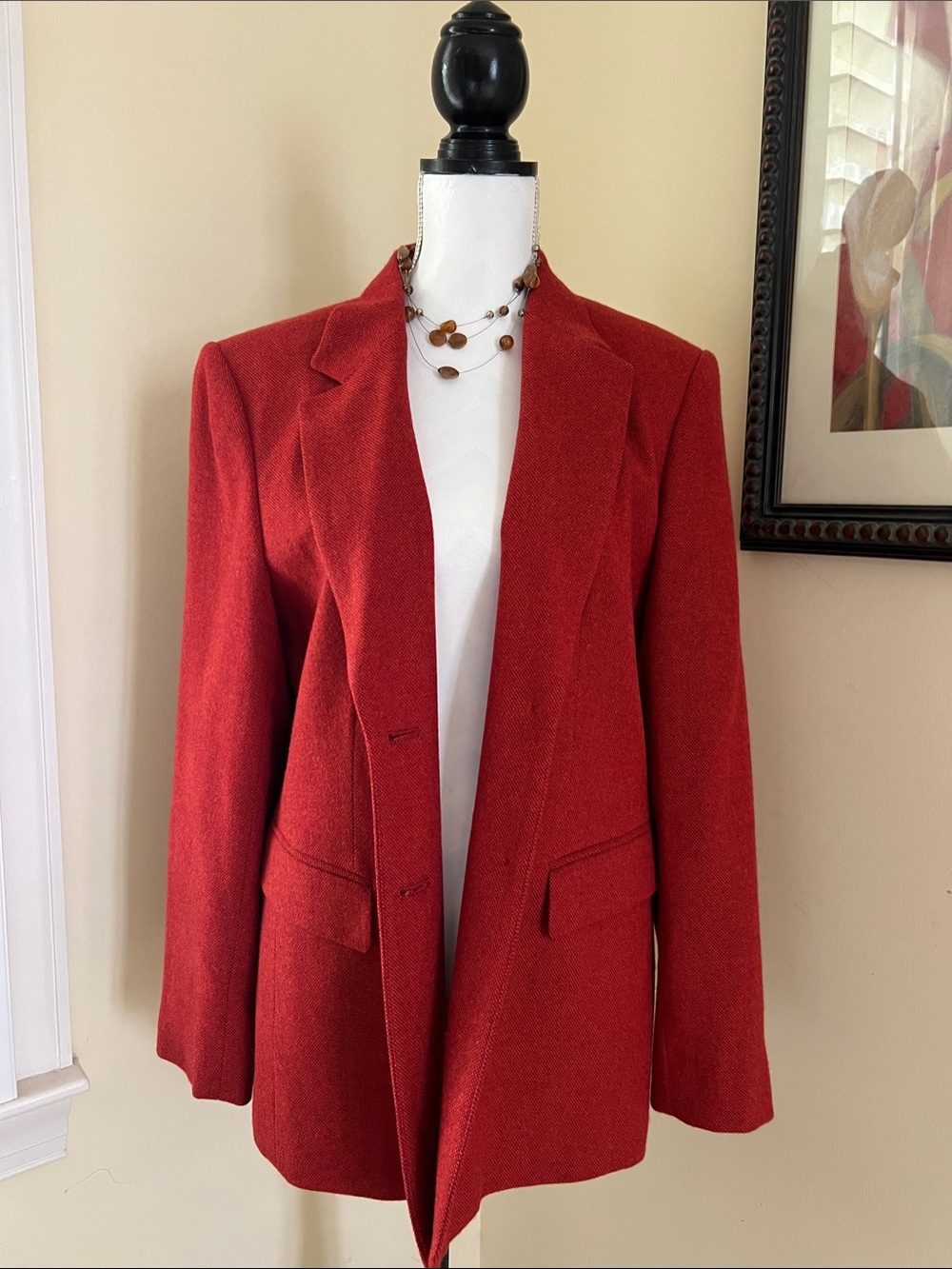 Talbots Brick Red/orange Women's Blazer Jacket